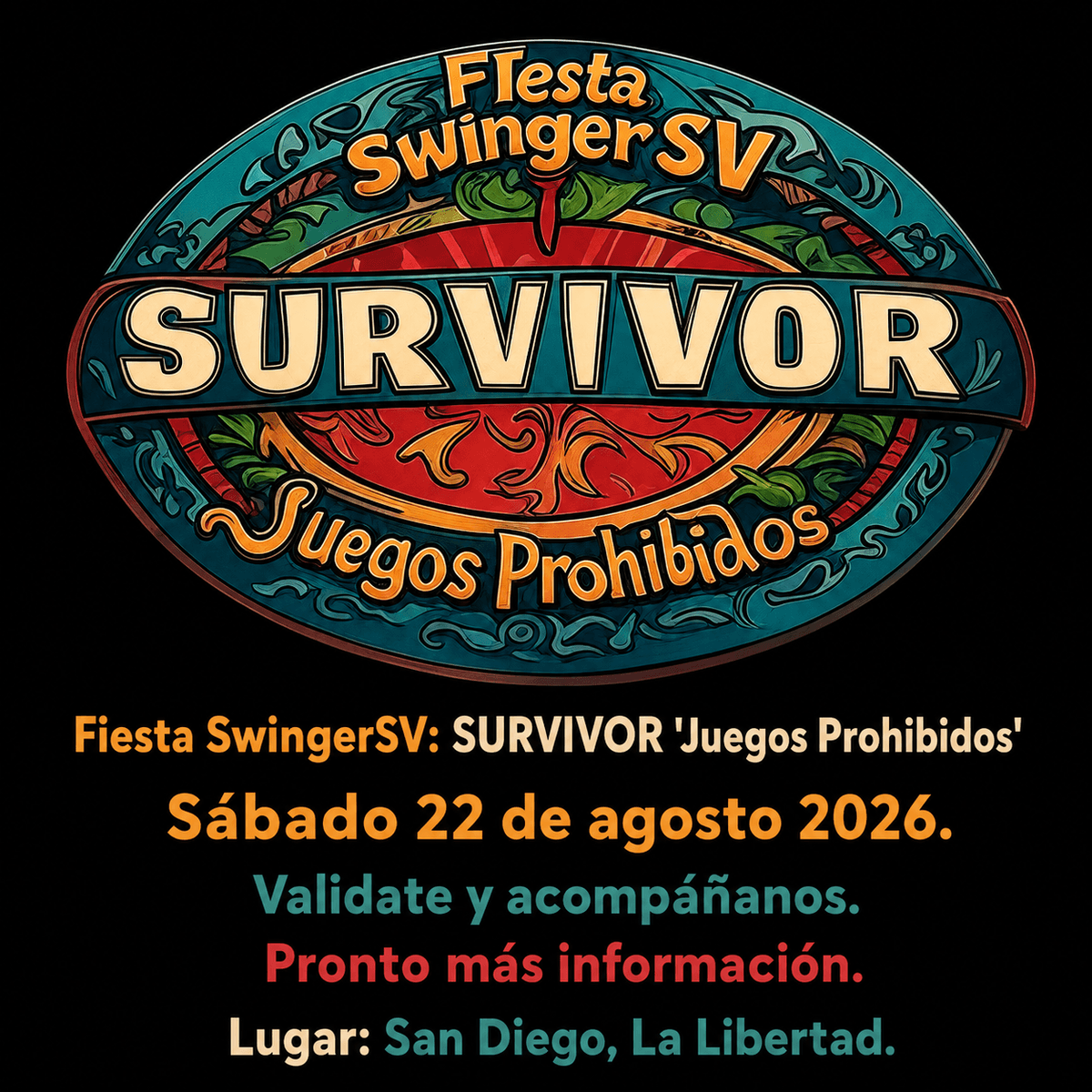 Afiche Survivor: Juegos Prohibidos — SwingerSV